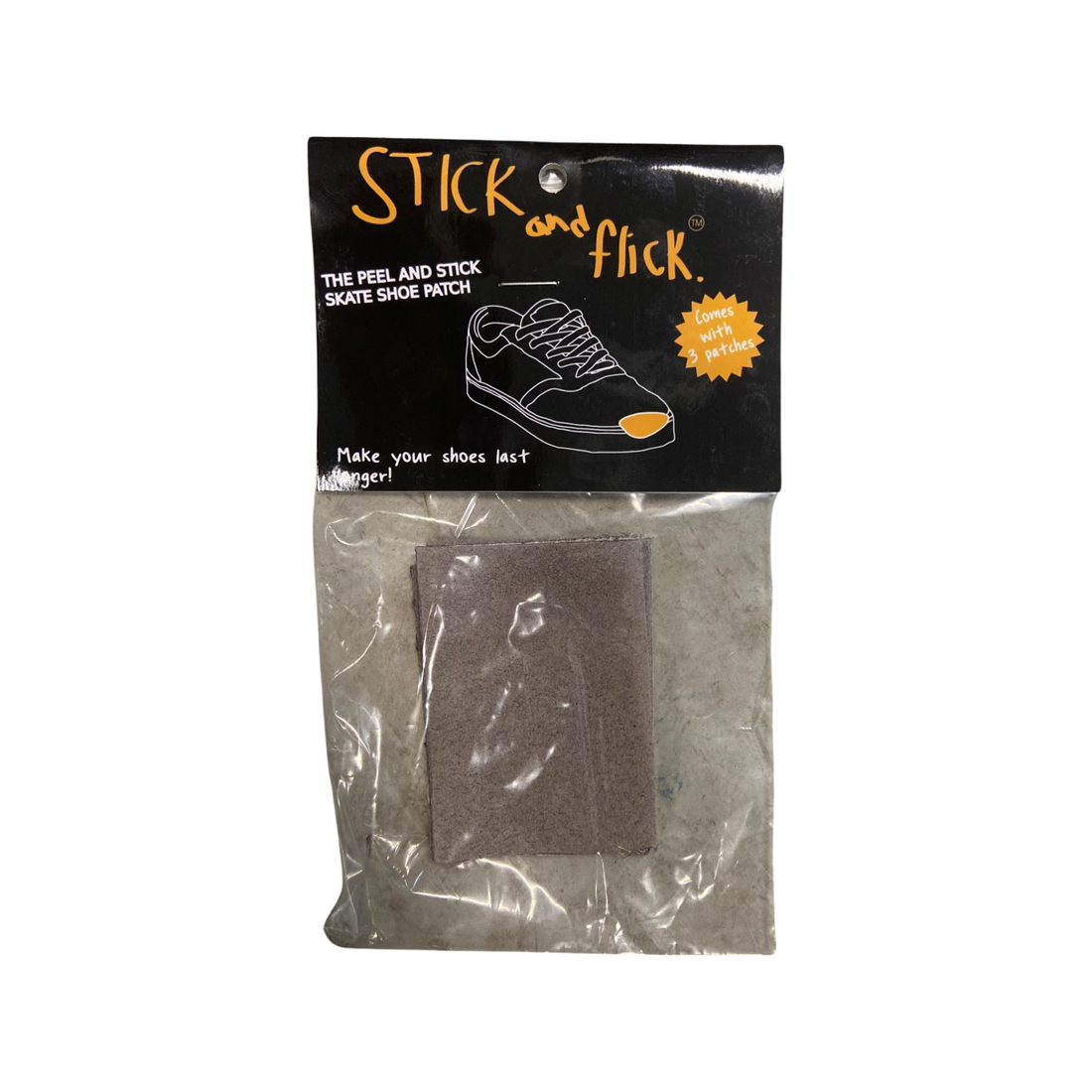 Stick & Flick Dark Grey Suede Peel And Stick Shoe Patch