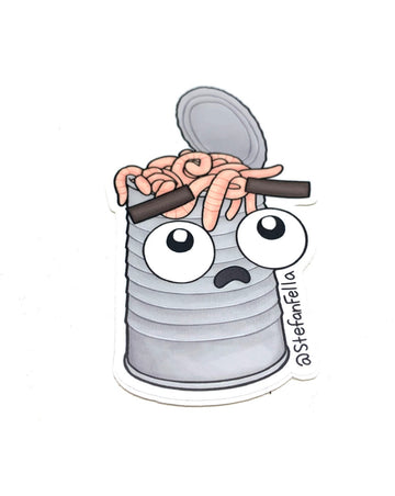 Can of Worms Sticker
