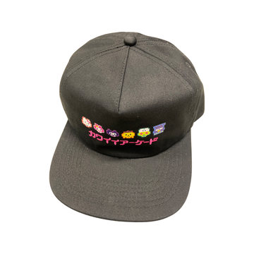 Girl Sanrio Kawaii Arcade Snapback Hat Black
