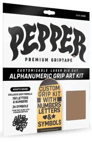 PEPPER ALPHANUMERIC CUSTOM GRIP KIT (3 LASER DIE CUT SHEETS)